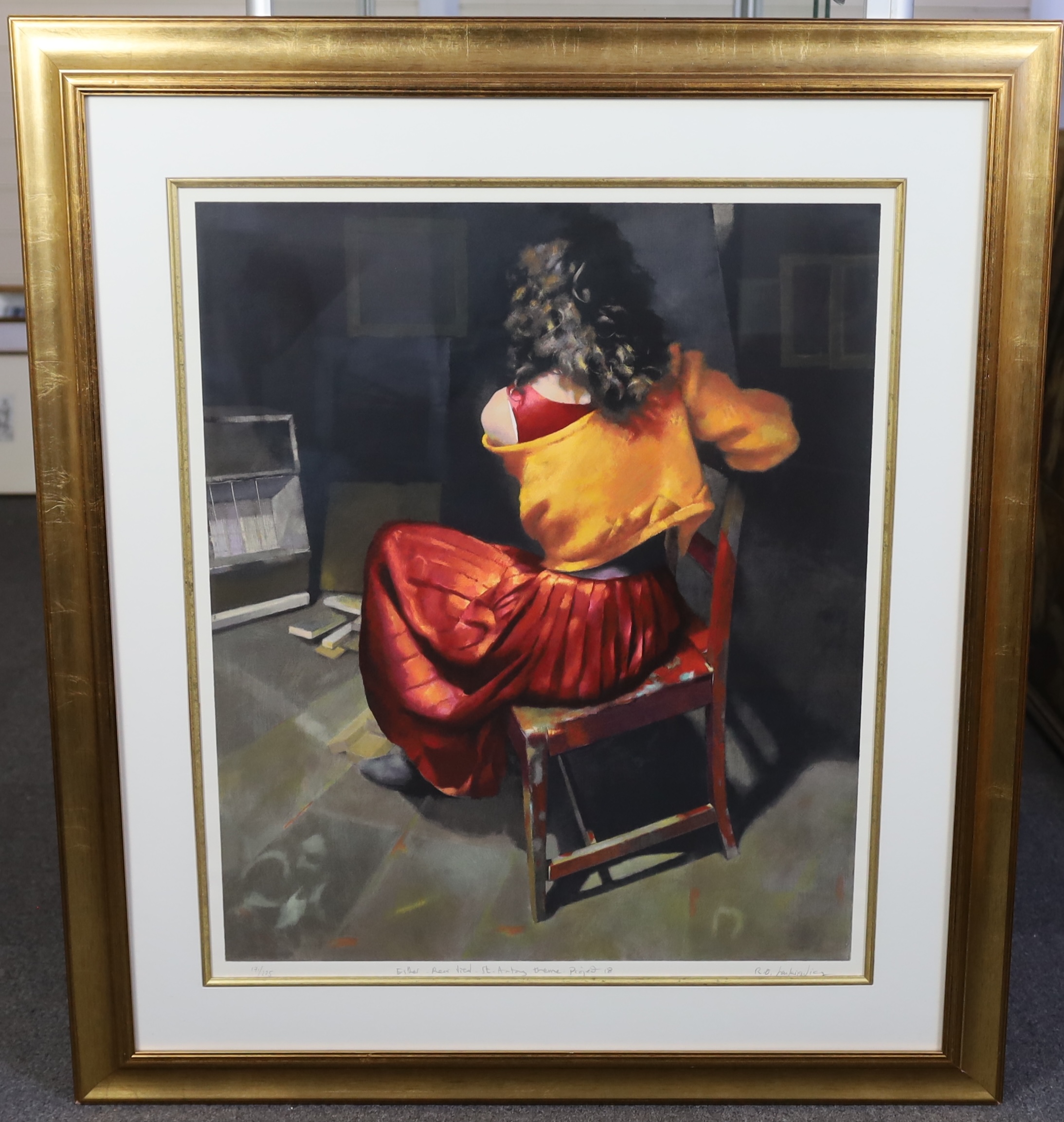 Robert Lenkiewicz (1941-2002), offset lithograph, 'Ester rear view, St Anthony theme - Project 18', signed in pencil, 171/275, 73 x 61.5cm, with COA from Fisher Mackenzie. Condition - good